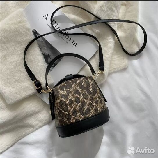 Сумка женская через плечо леопард