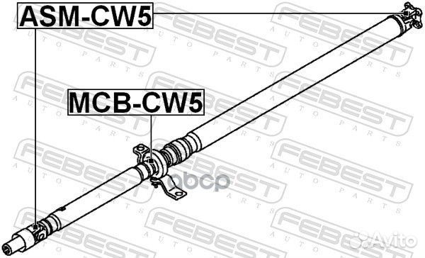 Подшипник опоры карданного вала mcbcw5 Febest