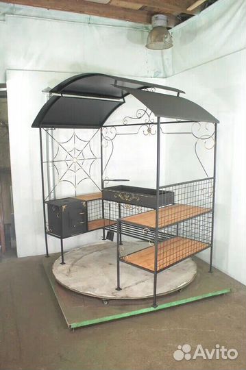 Мангал с печкой под казан