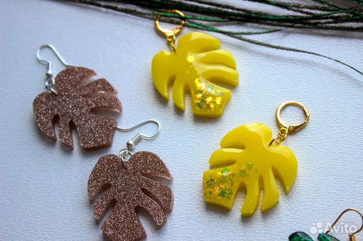 Серьги из эпоксидной смолы