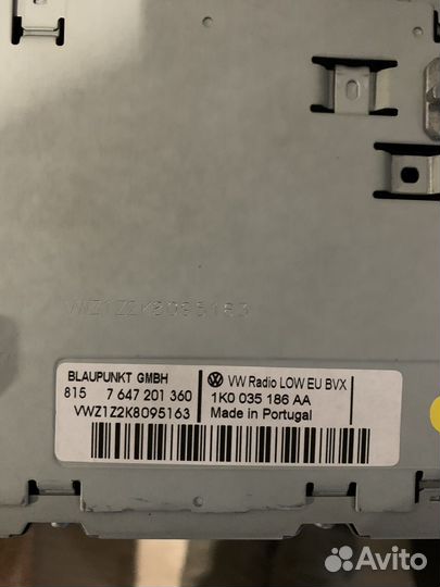 Штатная магнитола volkswagen RCD310