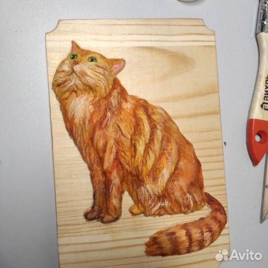 Панно рыжий кот