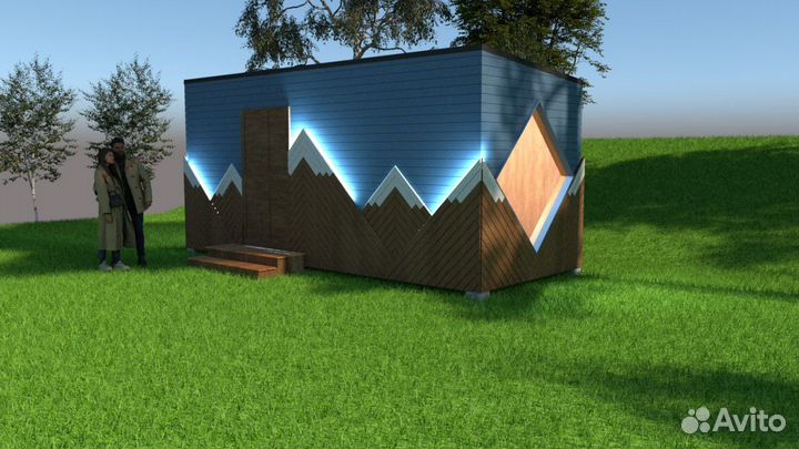 Баня, дачный домик, домик для глемпинга