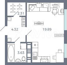 Квартира-студия, 30,2 м², 3/17 эт.