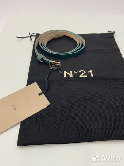 Узкий темно-зеленый ремень N21 оригинал