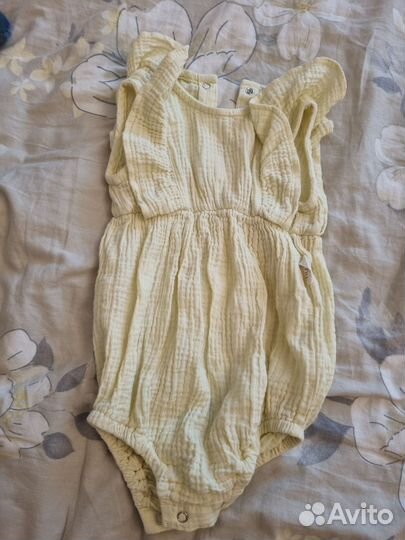 Муслиновый боди 74-80