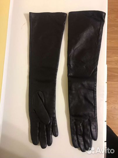 Длинные кожаные перчатки