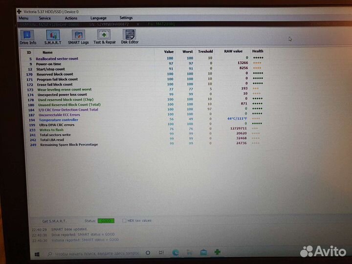 M.2 2280 128Gb ssd samsung
