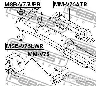 Подушка двигателя задняя AT