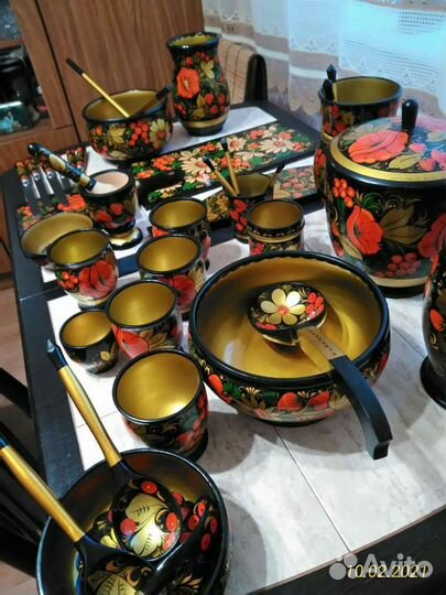 Хохлома.Набор столовых приборов