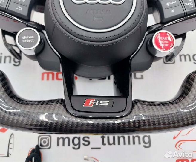 Руль Audi RS карбон подушка Ауди TT 8S ttrs 2015+