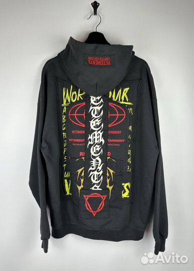 Vetements J'adore Hardcore Patch Hoodie