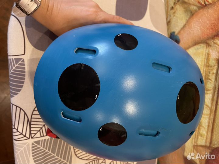 Горнолыжный синий шлем детский