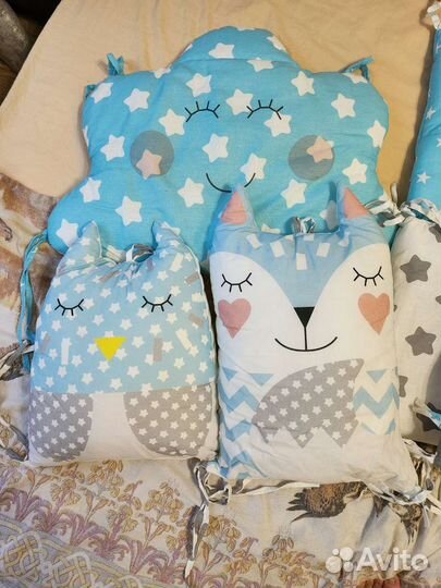 Бортики подушки в детскую кроватку