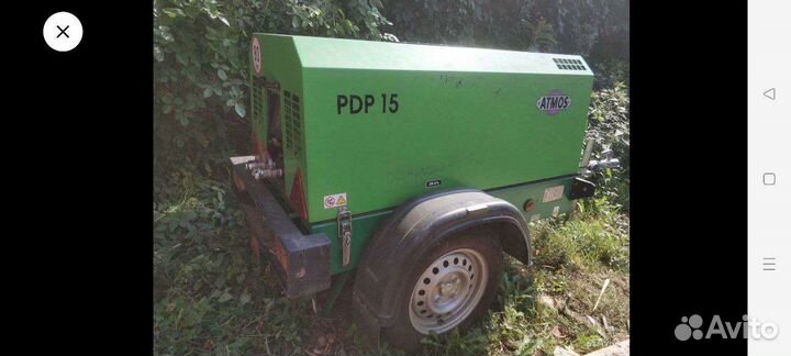 Винтовой компрессор Atmos PDP 15 передвижной