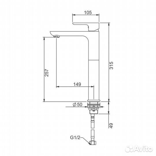 Смеситель для раковины Gappo G1048-32