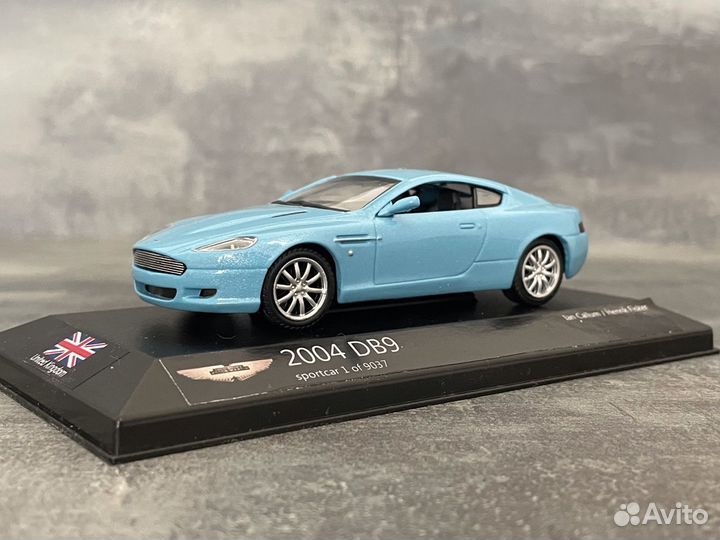 Модель Aston Martin DB9 (DeAgostini) 1/43 в боксе
