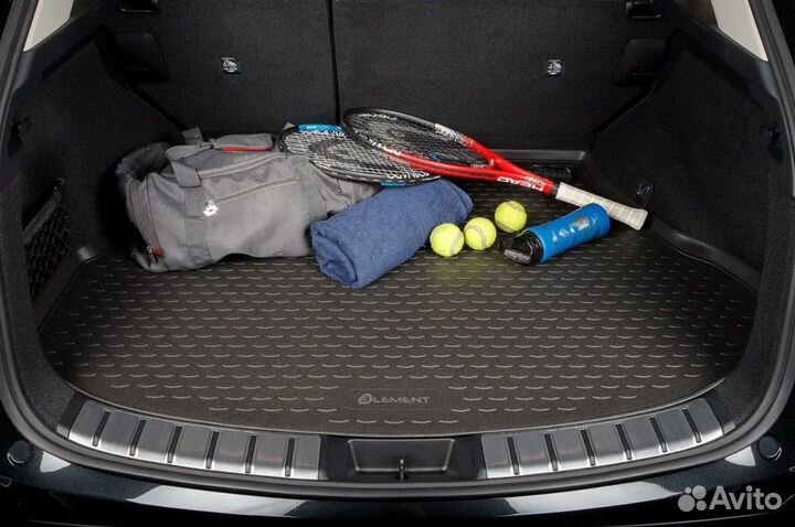 Коврик в багажник toyota Vitz 130 10+ (полиуретан)