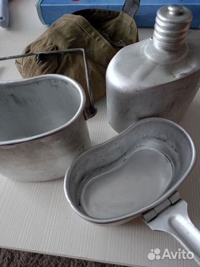 Фляжка армейская с чехлом (3в одном)