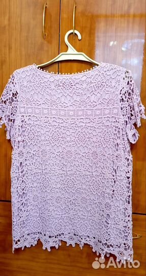 Блузка кружевная 100% хлопок р. 50