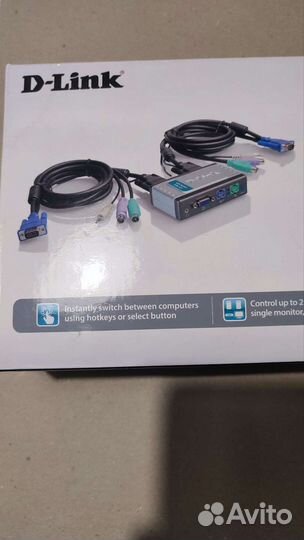 D-Link KVM-121 2-port PS/2 switch audio support