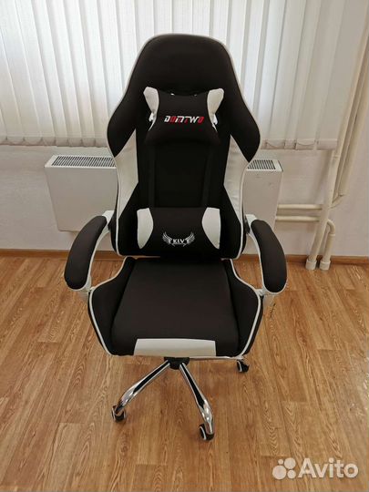 Кресло компьютерное игровое ткань. Чёрное