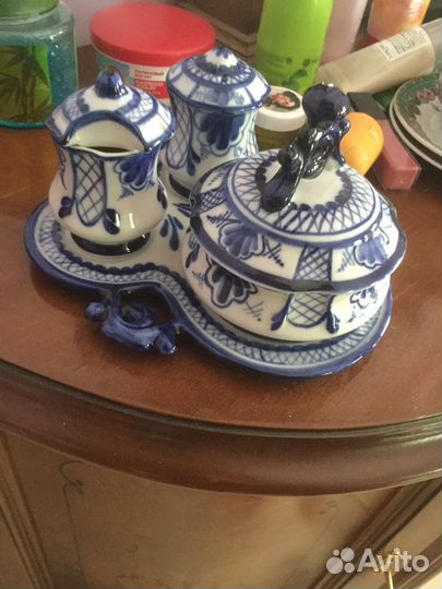 Набор для специй Гжель