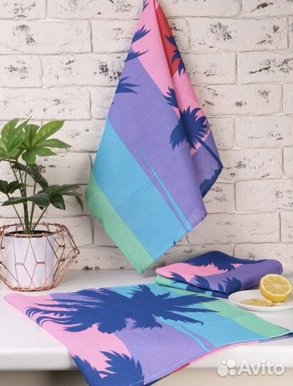 Вафельные полотенца 3 штуки