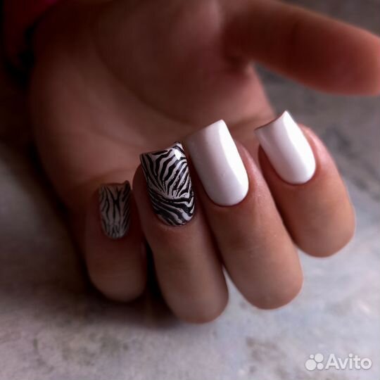 Маникюр гель лак наращивание