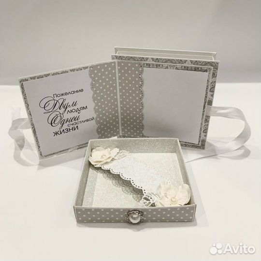 Свадебная коробочка в пастельных тонах