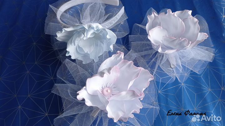 Заколочки, ободки ручная работа