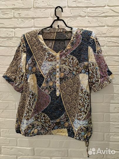 Блузки хлопок большого размера