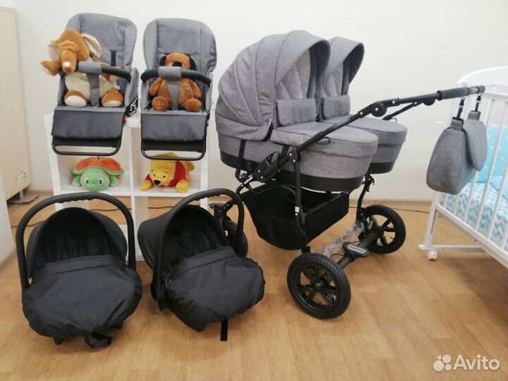 Коляска для двойни Mikado