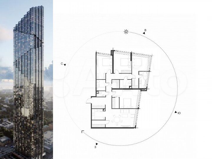 4-к. квартира, 151,4 м², 67/85 эт.