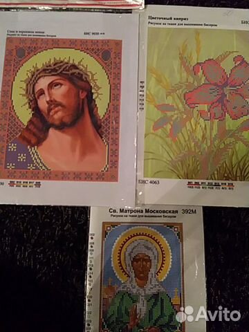 Рисунки на ткани для вышивания бисером