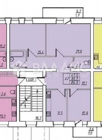 3-к. квартира, 85 м², 1/4 эт.