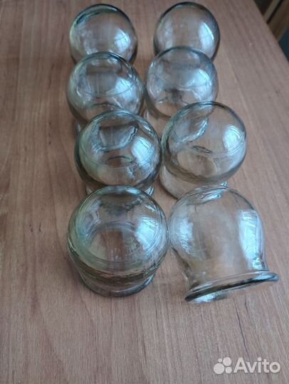 Банка медицинская стеклянная 8 штук