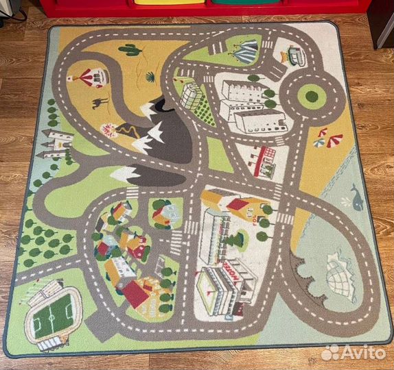 Ковер икеа стадсдель, разноцветный, 1.33 х 1.3 м