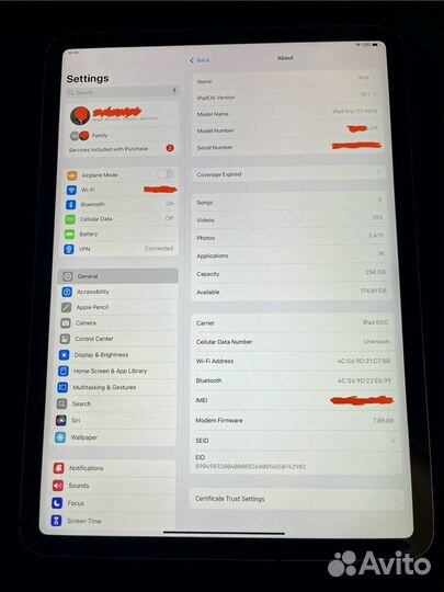 iPad Pro 11 2018 256GB+Cellurar