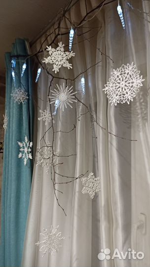 Снежинки вязаные ручная работа