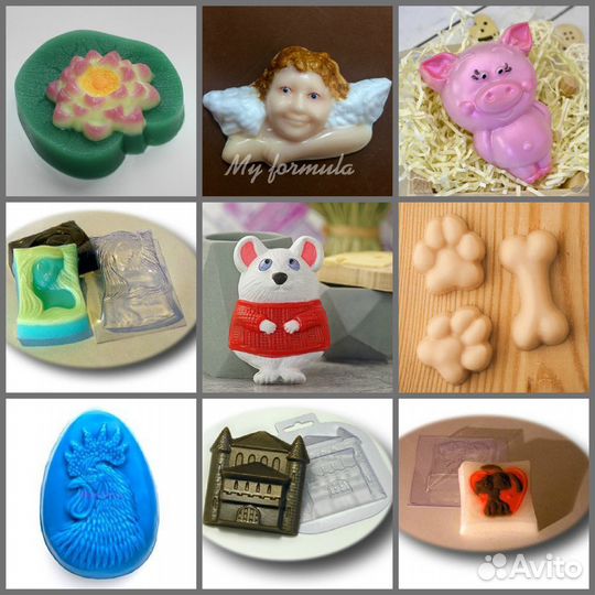 Формы пластиковые для мыла, гипса, песка