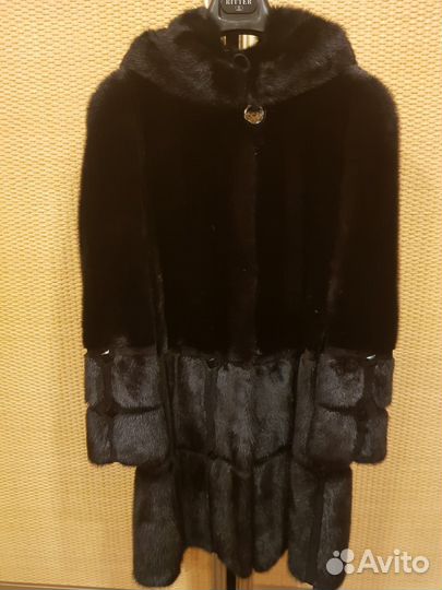 Шуба норковая 46 48 черная