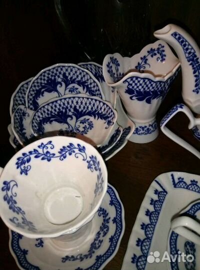 Коростеньский фарфоровый кофейный сервиз