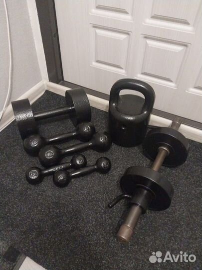 Гиря 20кг и гантели