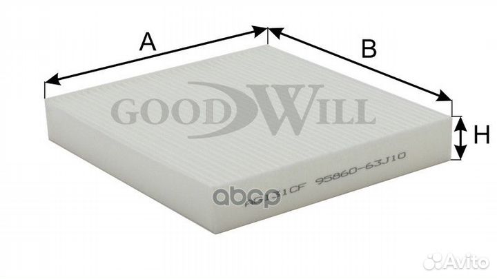 Фильтр салона honda jazz 02/suzuki swift AG 13