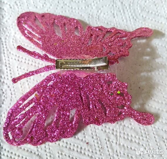 Декоративные цветы/бабочки на зажимах