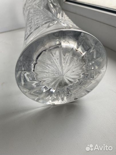 Ваза для цветов хрустальная