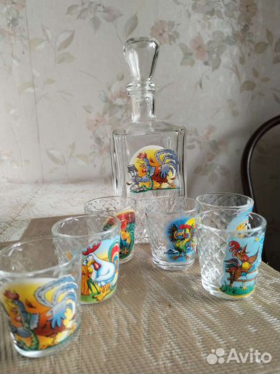 Графин(0,5л) +6 рюмок, новый