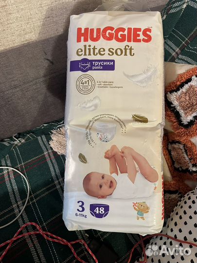Подгузники трусики huggies elite soft 3