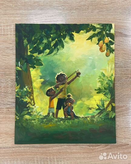 Интерьерная картина в детскую - Обезьянки